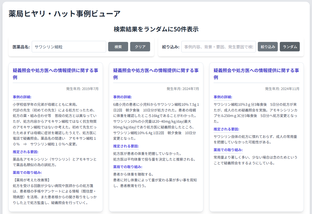 ヒヤリハット検索